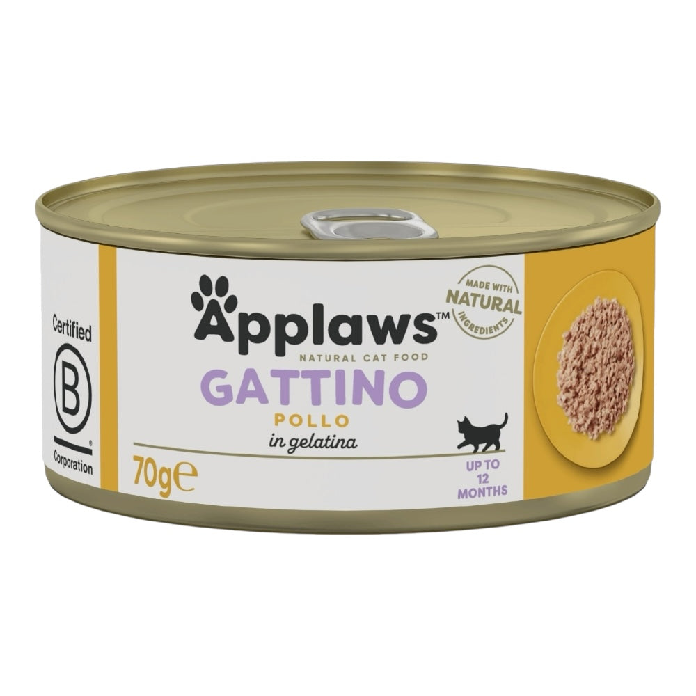 Applaws Gatto lattine Kitten Petto di Pollo in gelatina 24x70 g