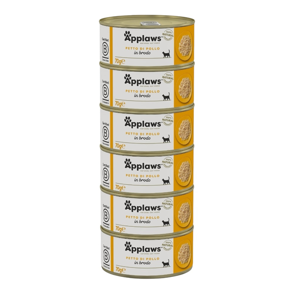 Applaws Gatto lattine Petto di Pollo in brodo