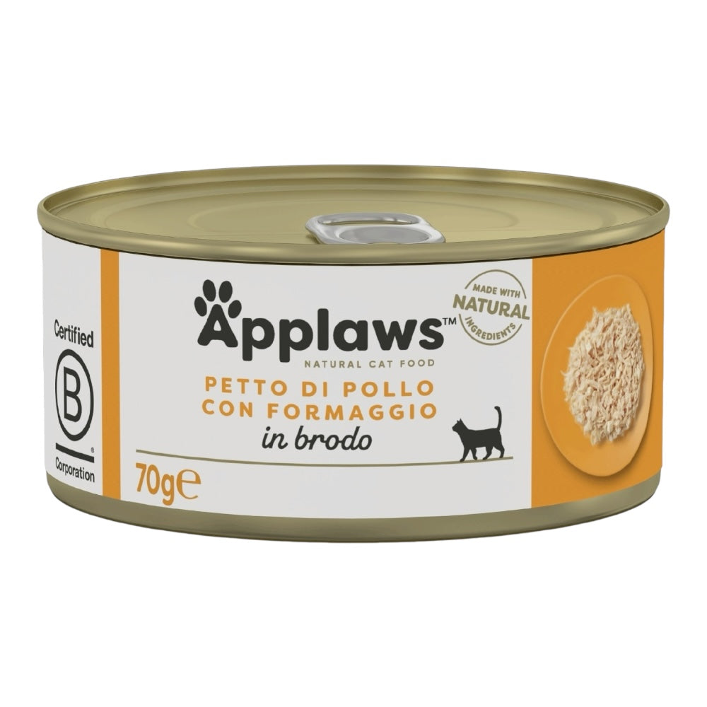 Applaws Gatto lattine Petto di Pollo con Formaggio in brodo