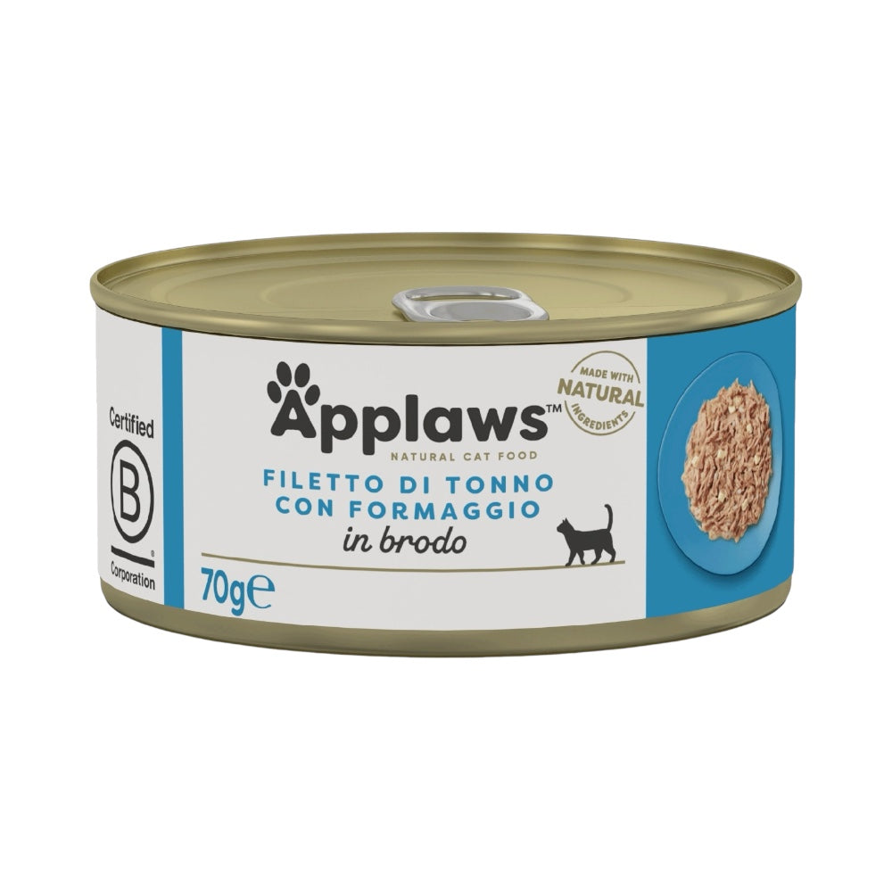 Applaws Gatto lattine Filetto di Tonno con Formaggio in brodo