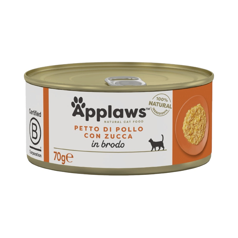 Applaws Gatto lattine Petto di Pollo con Zucca in brodo