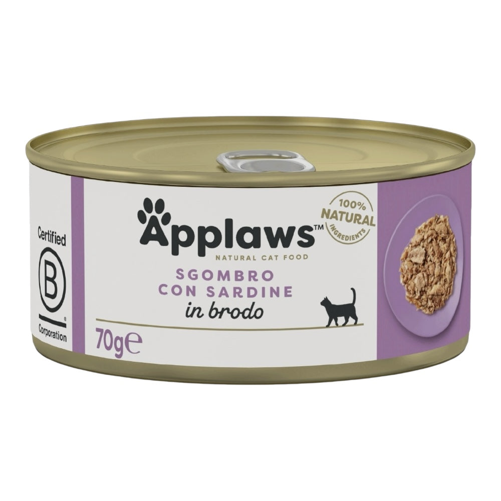 Applaws Gatto lattine Sgombro con Sardine in brodo