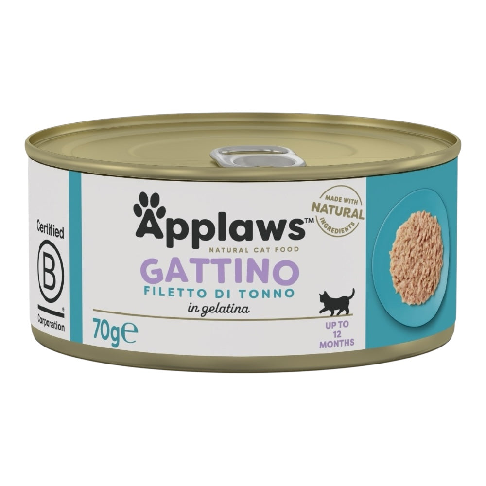Applaws Gatto lattine Kitten Tonno in gelatina 24x70g