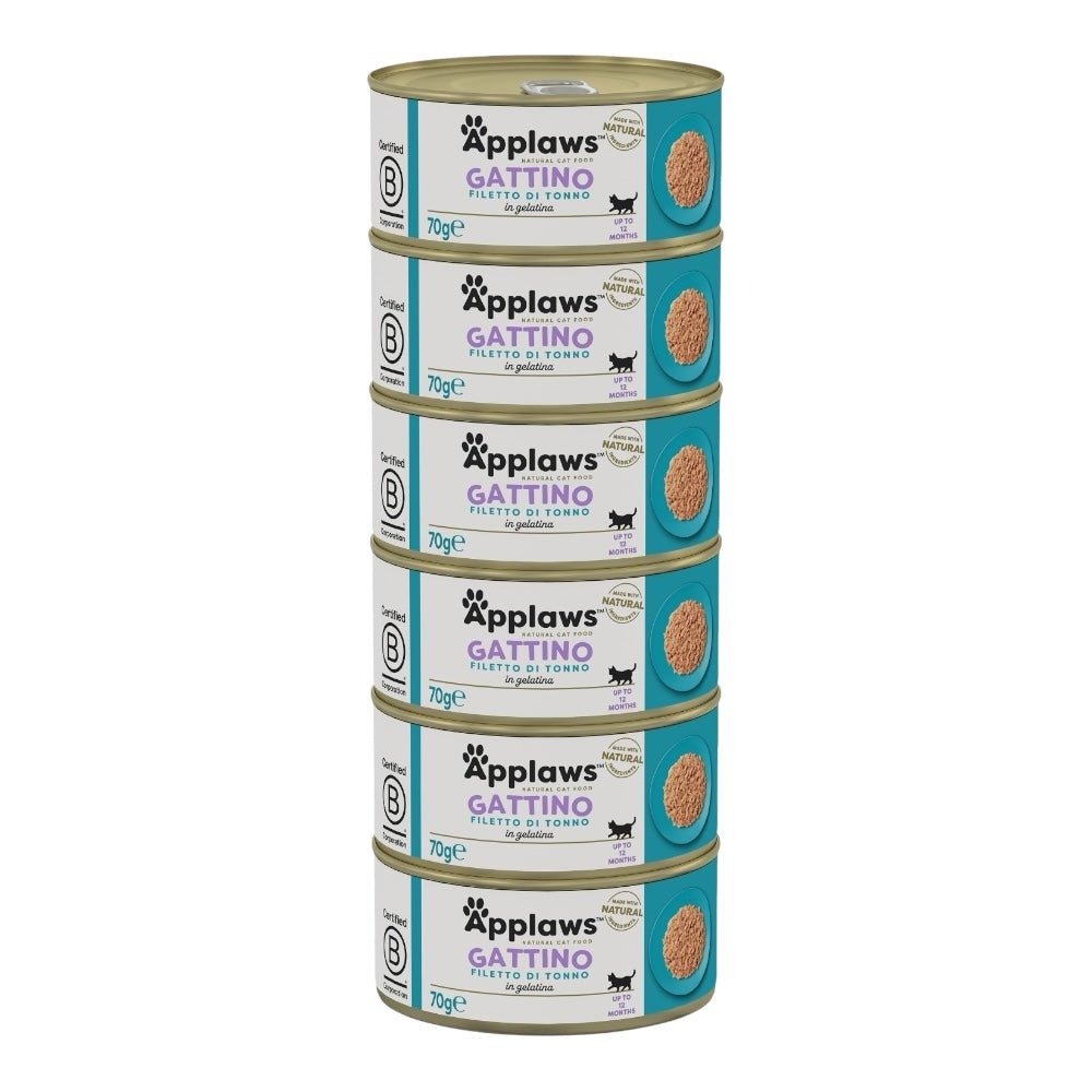 Applaws Gatto lattine Kitten Tonno in gelatina 24x70g