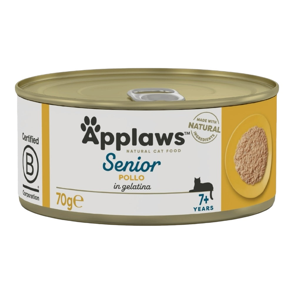 Applaws Gatto lattine Senior Pollo in gelatina 24x70g