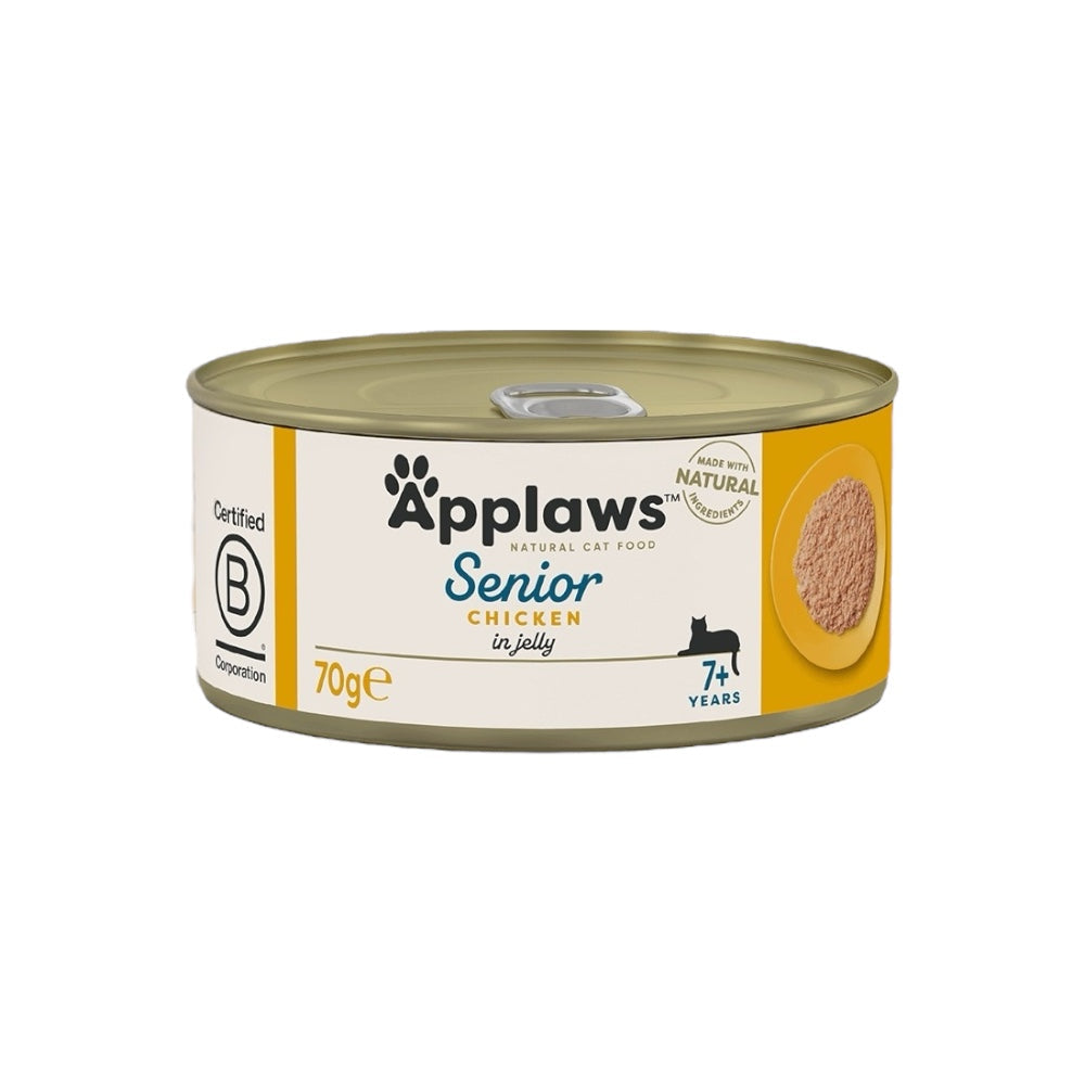 Applaws Gatto lattine Senior Pollo in gelatina 24x70g