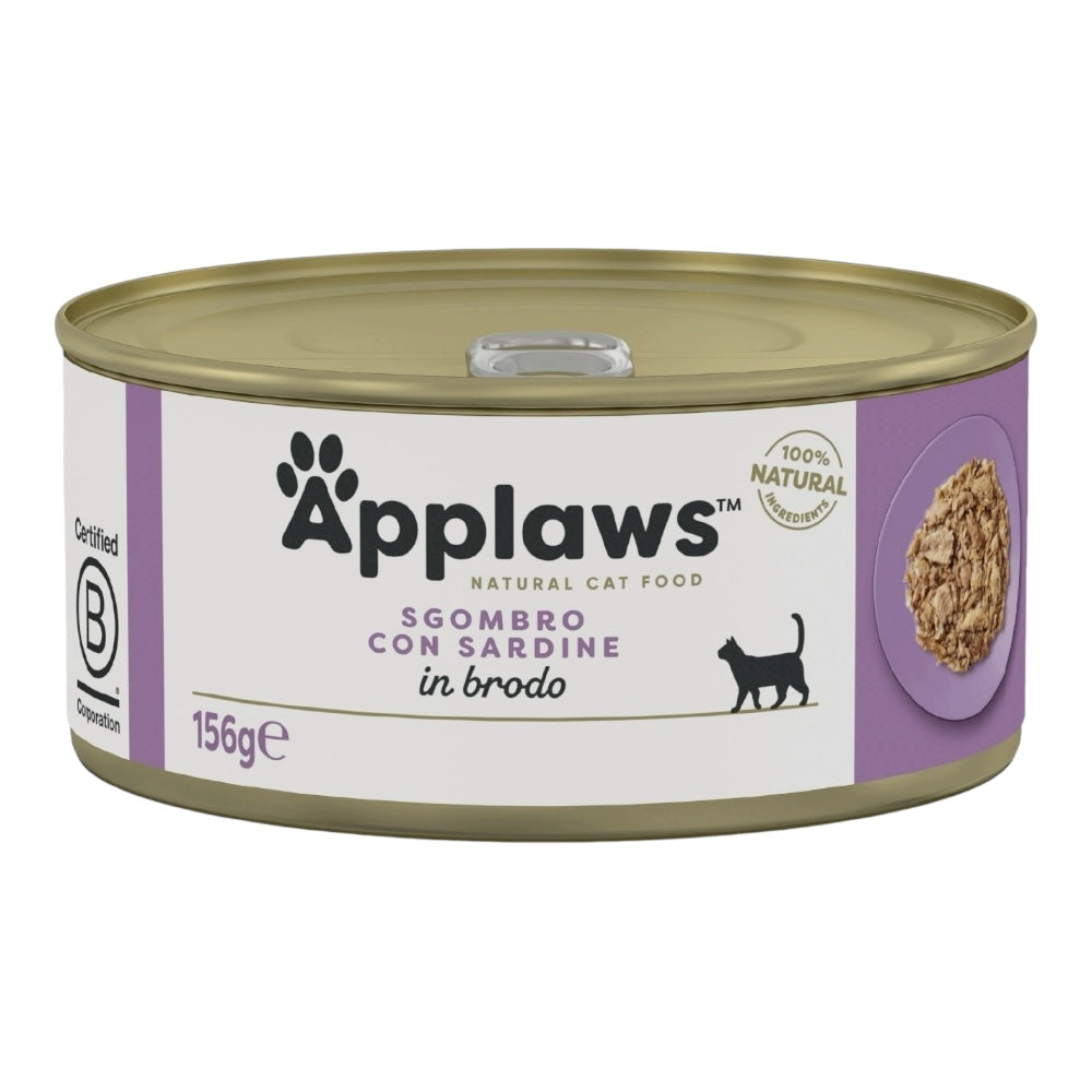 Applaws Gatto lattine Sgombro con Sardine in brodo