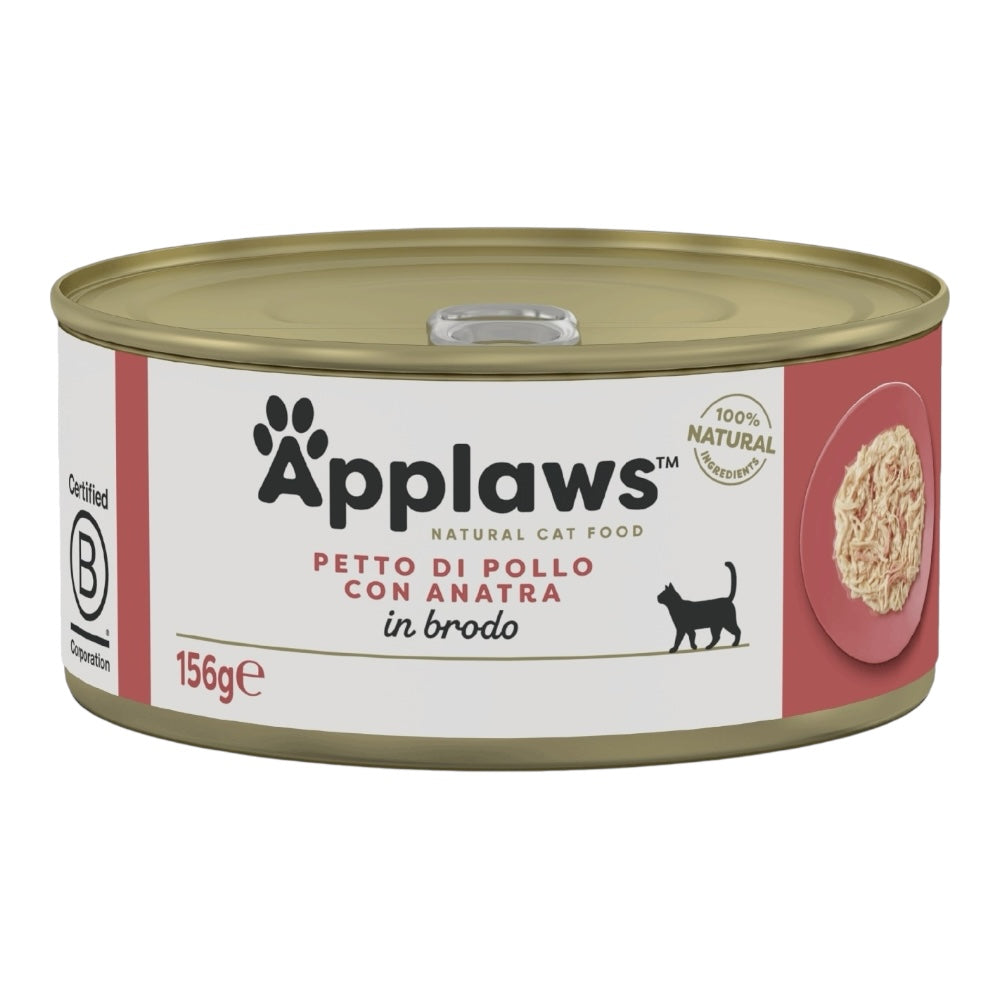 Applaws Gatto lattine Petto di Pollo con Anatra in brodo