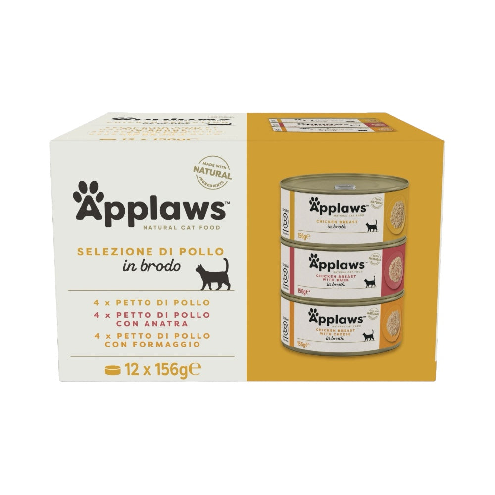 Applaws Gatto Multipack lattine Selezione Pollo in brodo