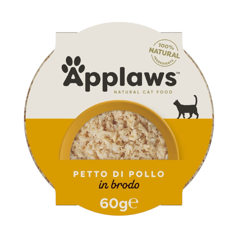 Applaws Gatto pot Petto di Pollo in brodo 10x60g