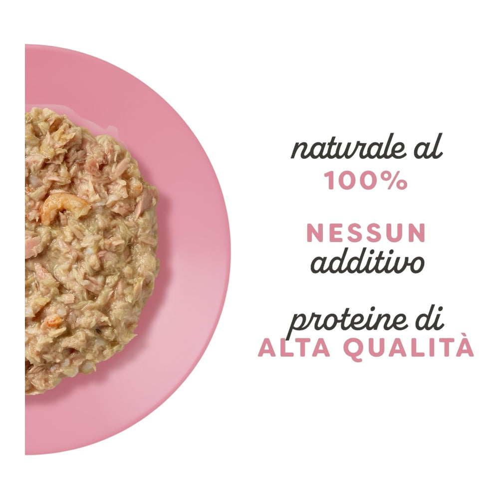 Applaws Gatto buste Tonno e Gamberetti in brodo 12x70g
