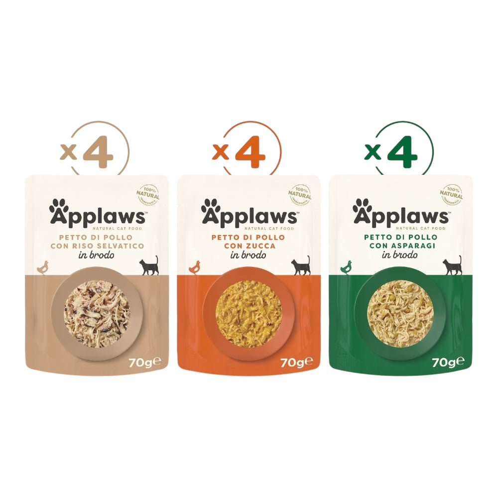 Applaws Gatto buste Multipack Pollo in brodo 12x70g
