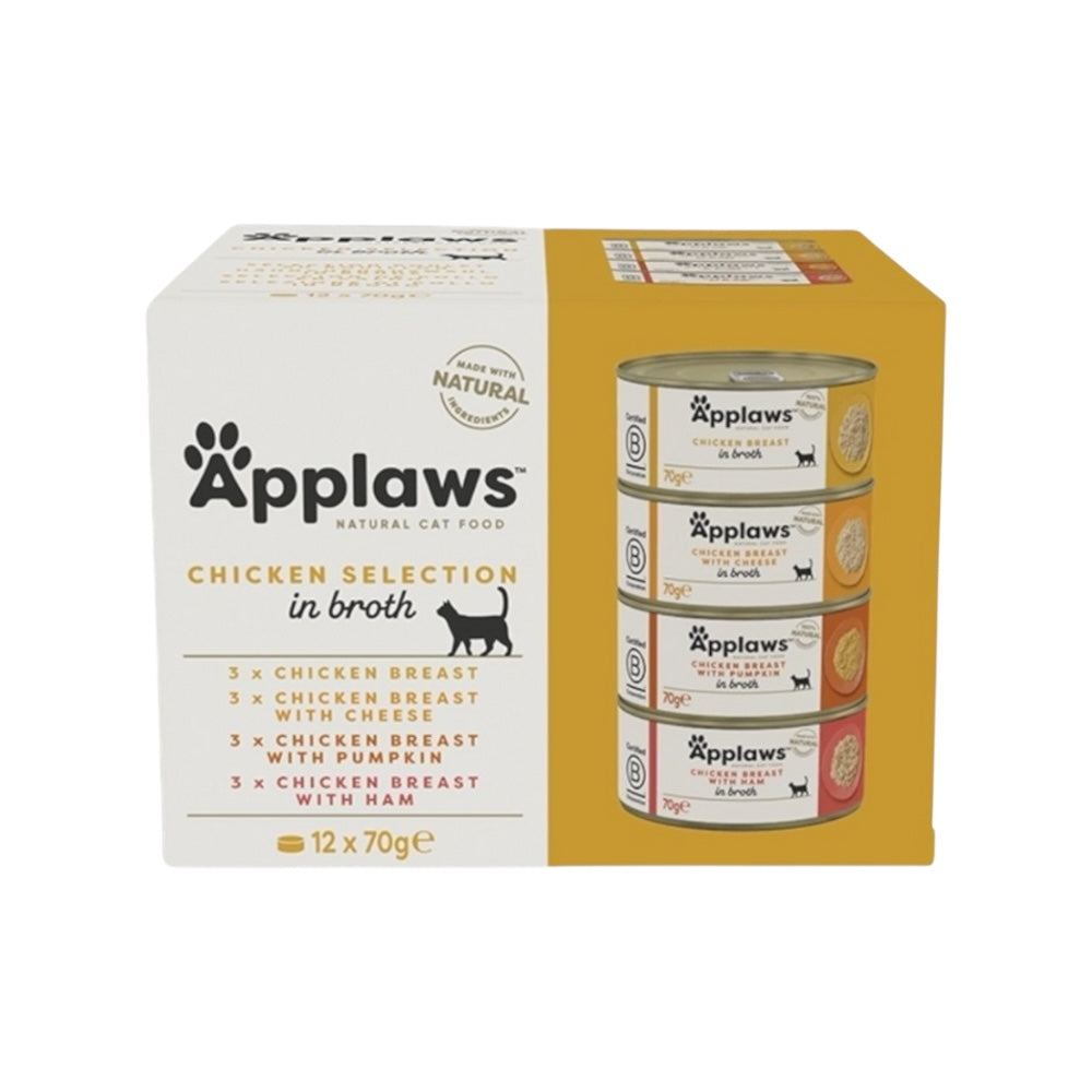 Applaws Multipack lattine Selezione Pollo in brodo 12 x 70 g