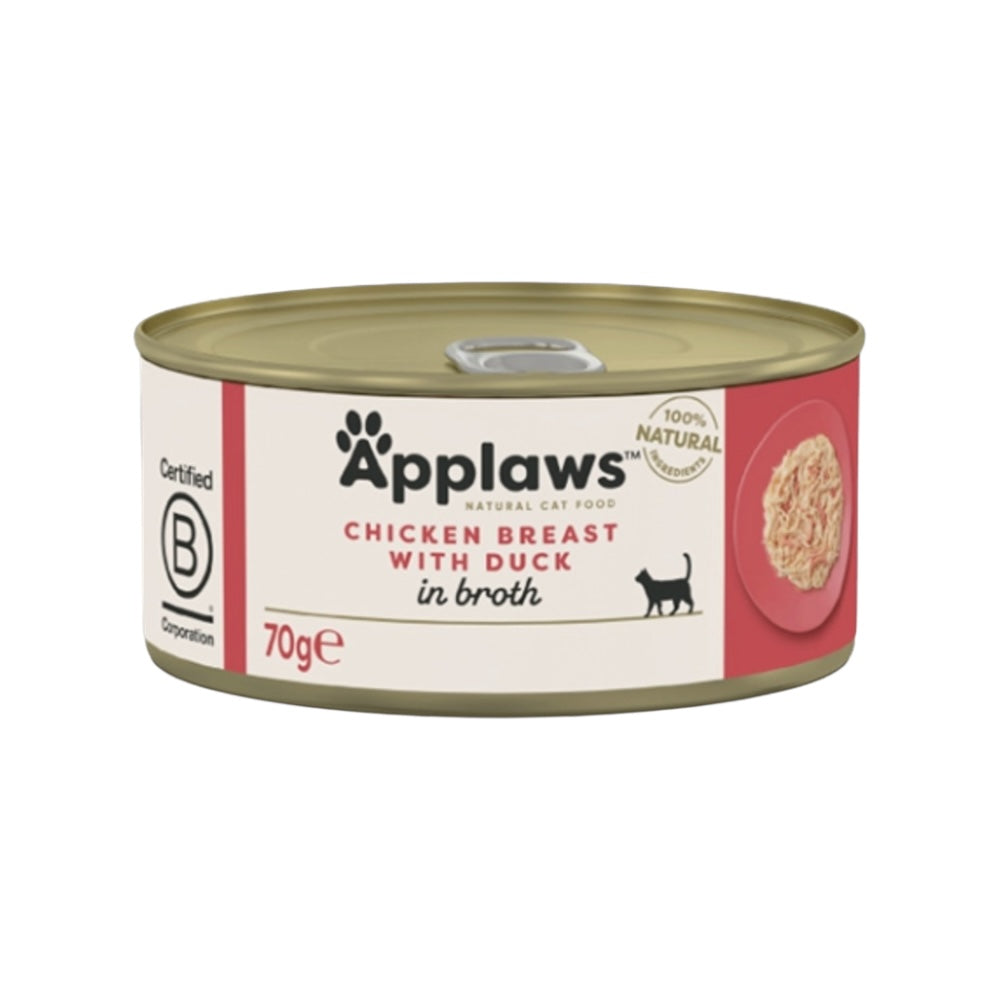 Applaws Gatto lattine Petto di Pollo con Anatra in brodo