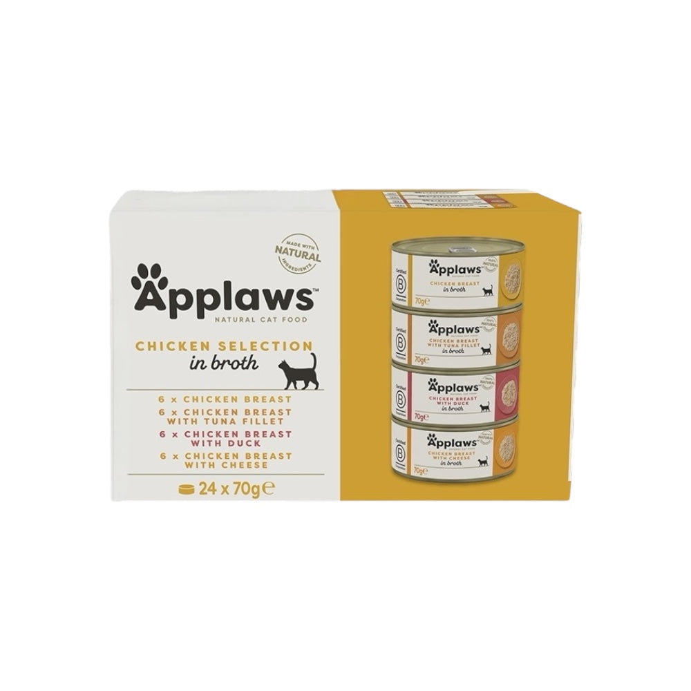 Applaws Gatto Multipack lattine Selezione Pollo in brodo