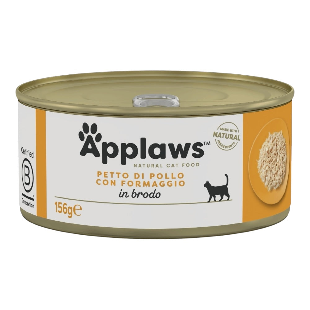 Applaws Gatto lattine Petto di Pollo con Formaggio in brodo