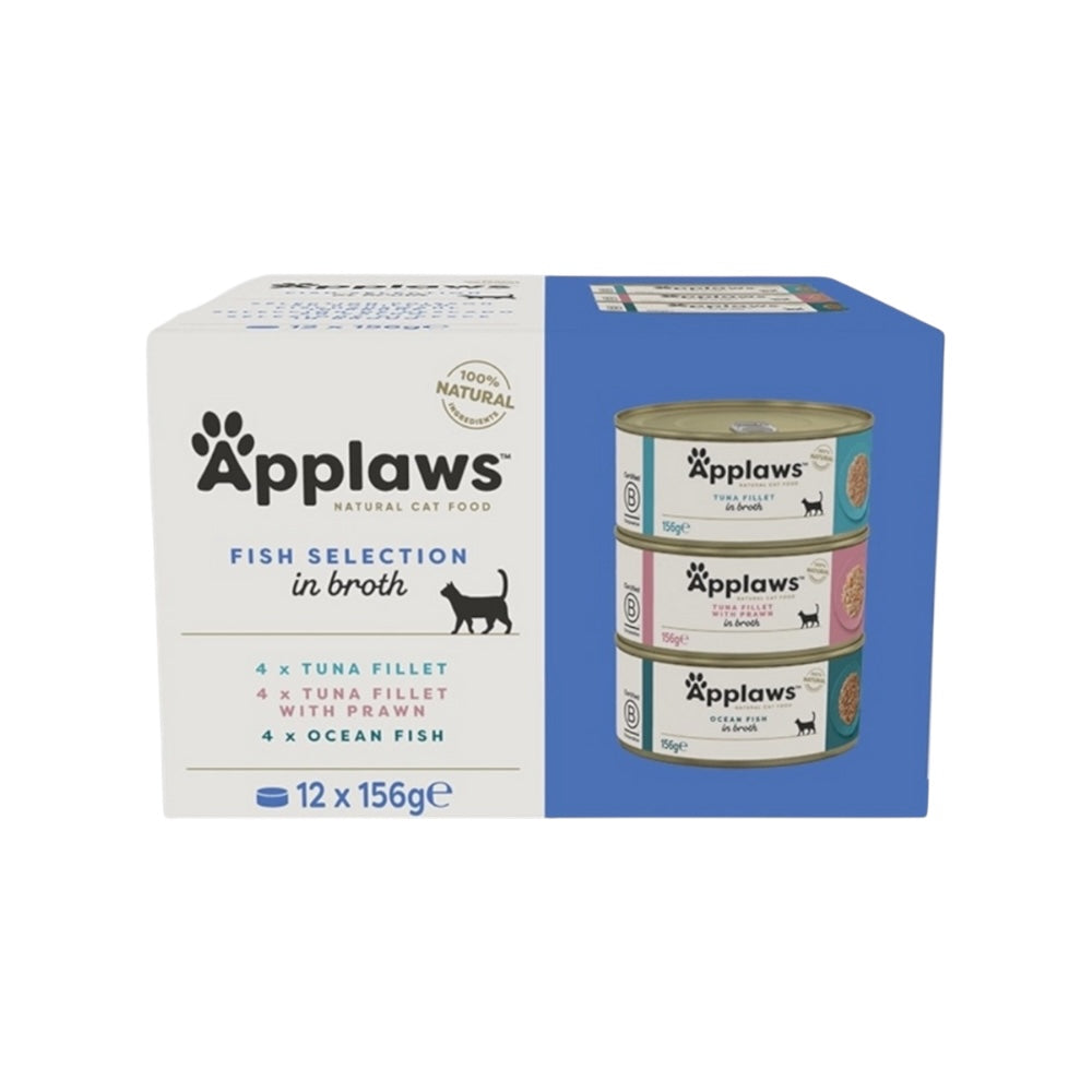 Applaws Gatto Multipack lattine Selezione Pesce in brodo