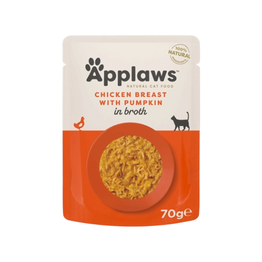 Applaws Gatto buste Pollo & Zucca & Riso in brodo 12 x 70 g