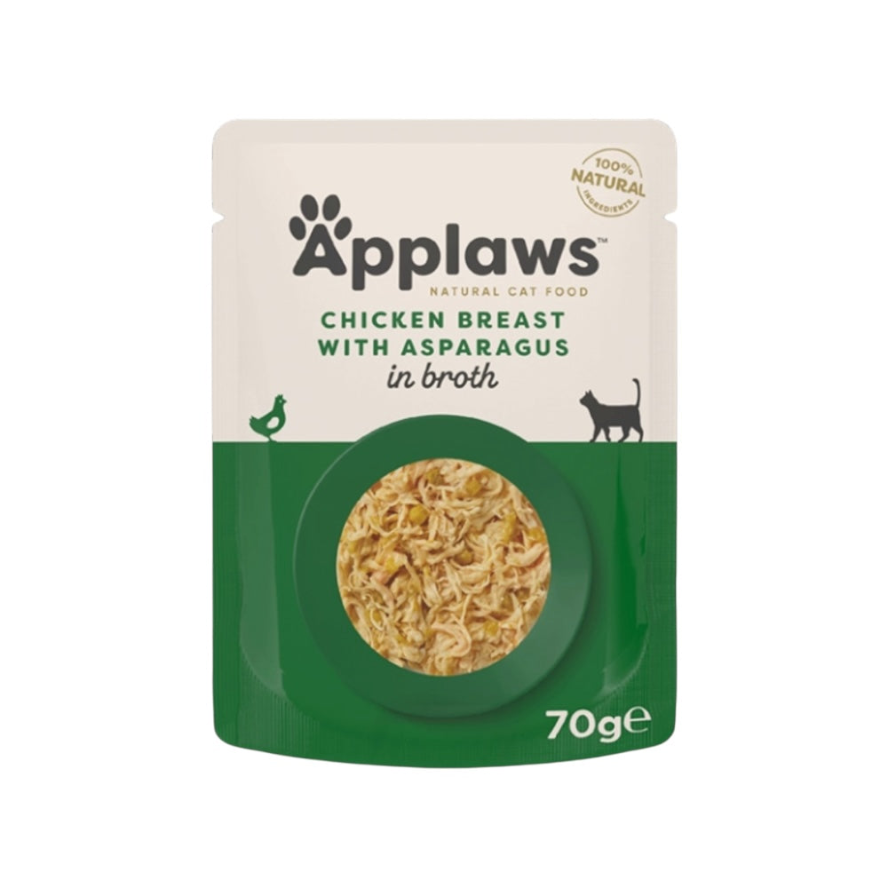 Applaws Gatto buste Pollo & Asparagi & Riso in brodo 12 x 70 g