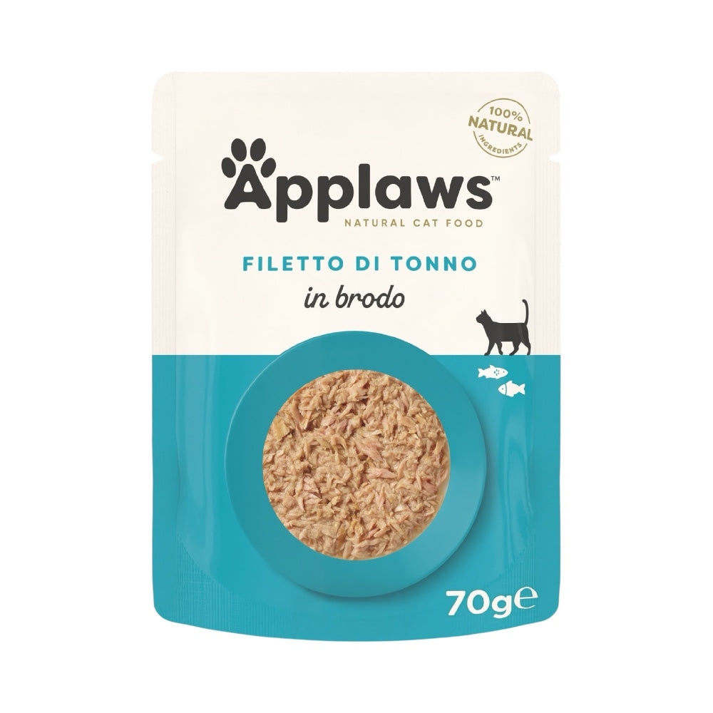 Applaws Gatto buste Filetto di Tonno in brodo 12x70g