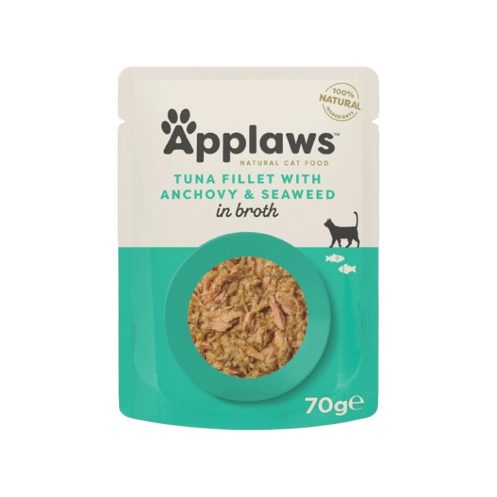 Applaws Gatto buste Filetto di Tonno con Acciughe in brodo 12 x 70 g