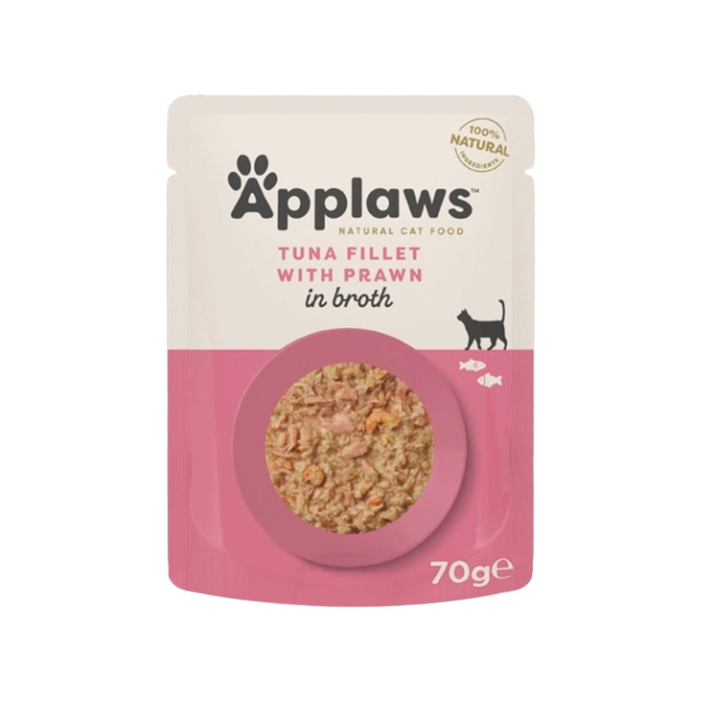 Applaws Gatto buste Tonno e Gamberetti in brodo 12 x 70 g