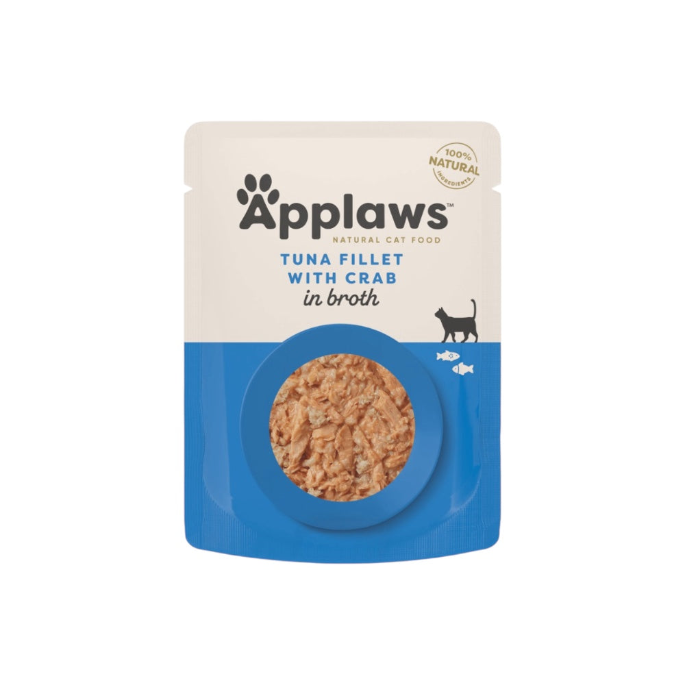 Applaws Gatto buste Filetto di Tonno con Granchio in brodo 12x70g