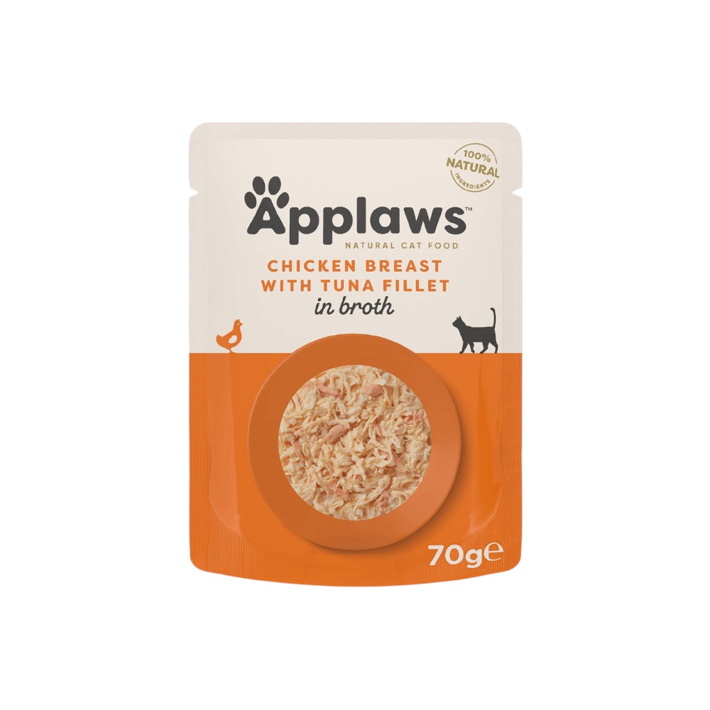 Applaws Gatto buste Pollo con Tonno in brodo 12x70g