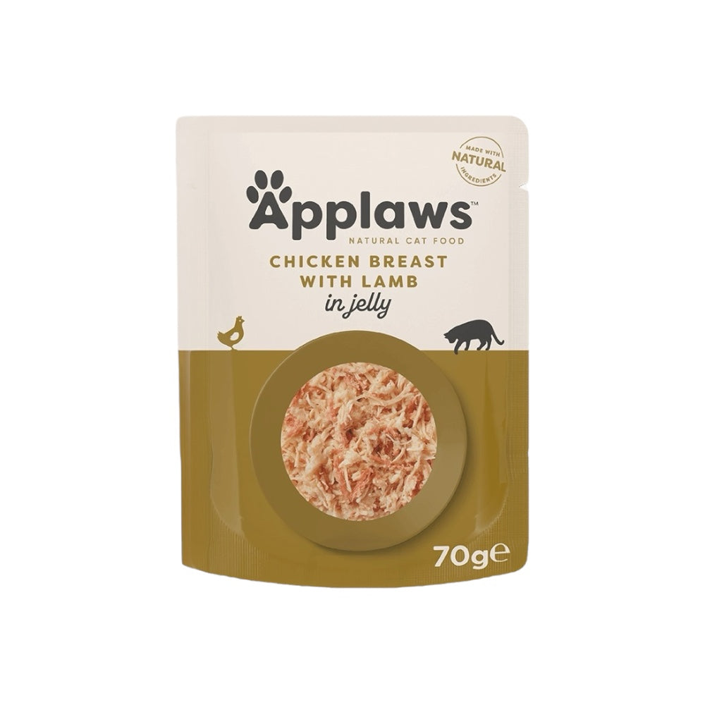 Applaws Gatto buste Petto di Pollo con Agnello in gelatina 16x70g