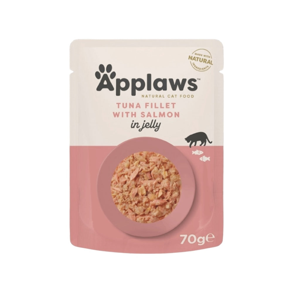 Applaws Gatto buste Filetto di Tonno con Salmone in gelatina 16x70g