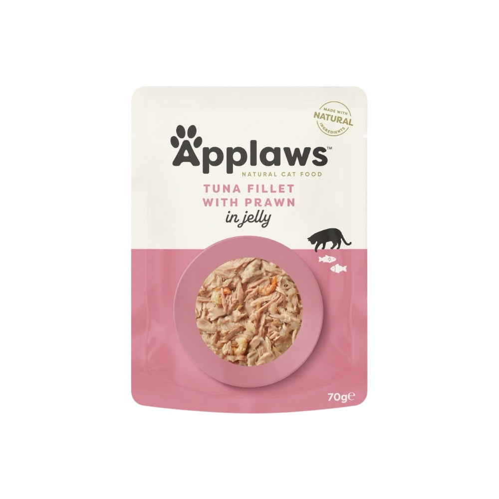 Apllaws Gatto buste Tonno con Gamberetti in gelatina 16x70g